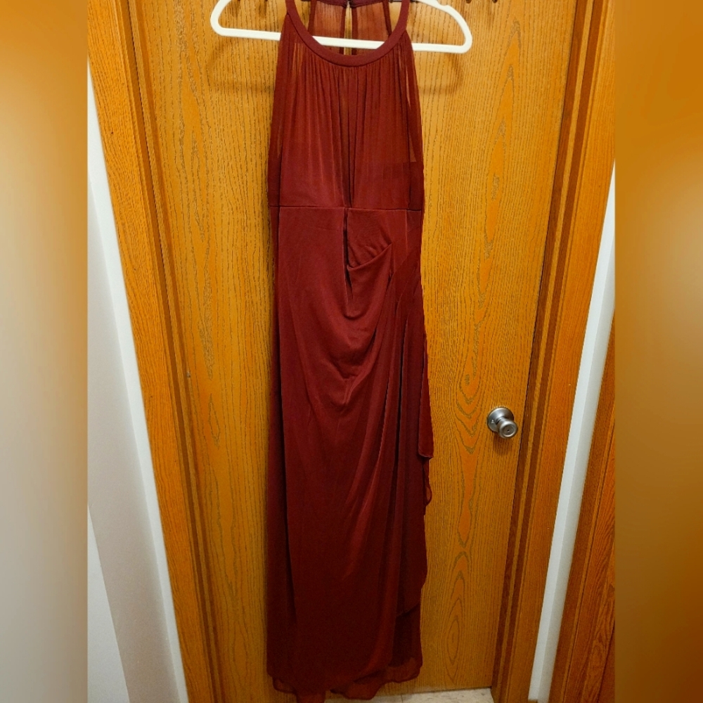 Davids Bridal Bridesmaid Dress, Size 12, red.